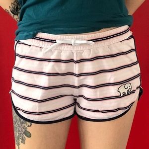 Ivory Ella S stripe cotton shorts
